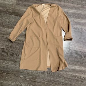 Camel color long cardigan